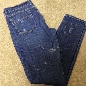 Old Navy Denim White Splatter Jeans